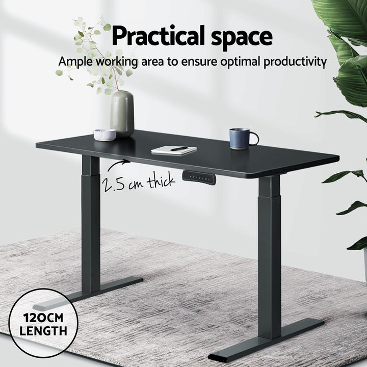 Artiss Standing Desk Top Black 120CM