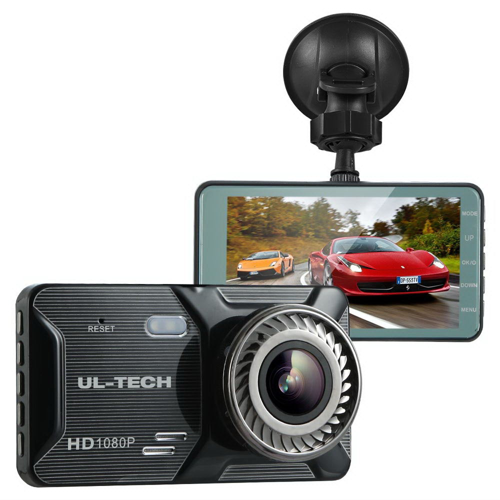 UL-tech Dash Camera 1080P 4" Front Rear Cam,UL-tech Dash Camera 1080P 4" Front Rear View Dual Cam Car DVR Reverse Recorder