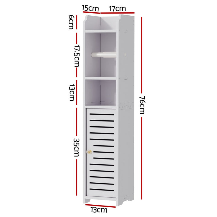 Artiss Bathroom Cabinet Toilet Roll Holder Tissue Organizer 3 Tier Floor Cabinet