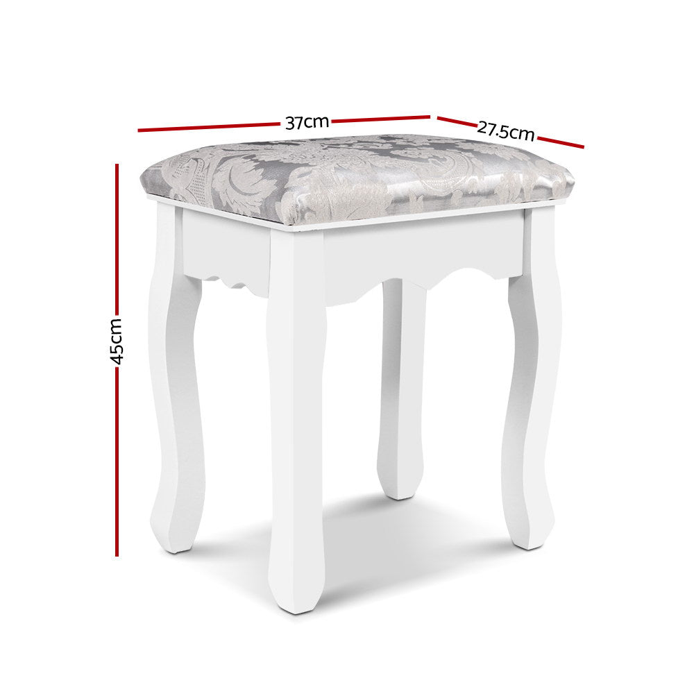 Artiss Dressing Table Stool Velvet White