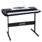 Alpha 61 Keys Electronic Piano Keyboard Digital Electric w/ Stand Beginner Silver