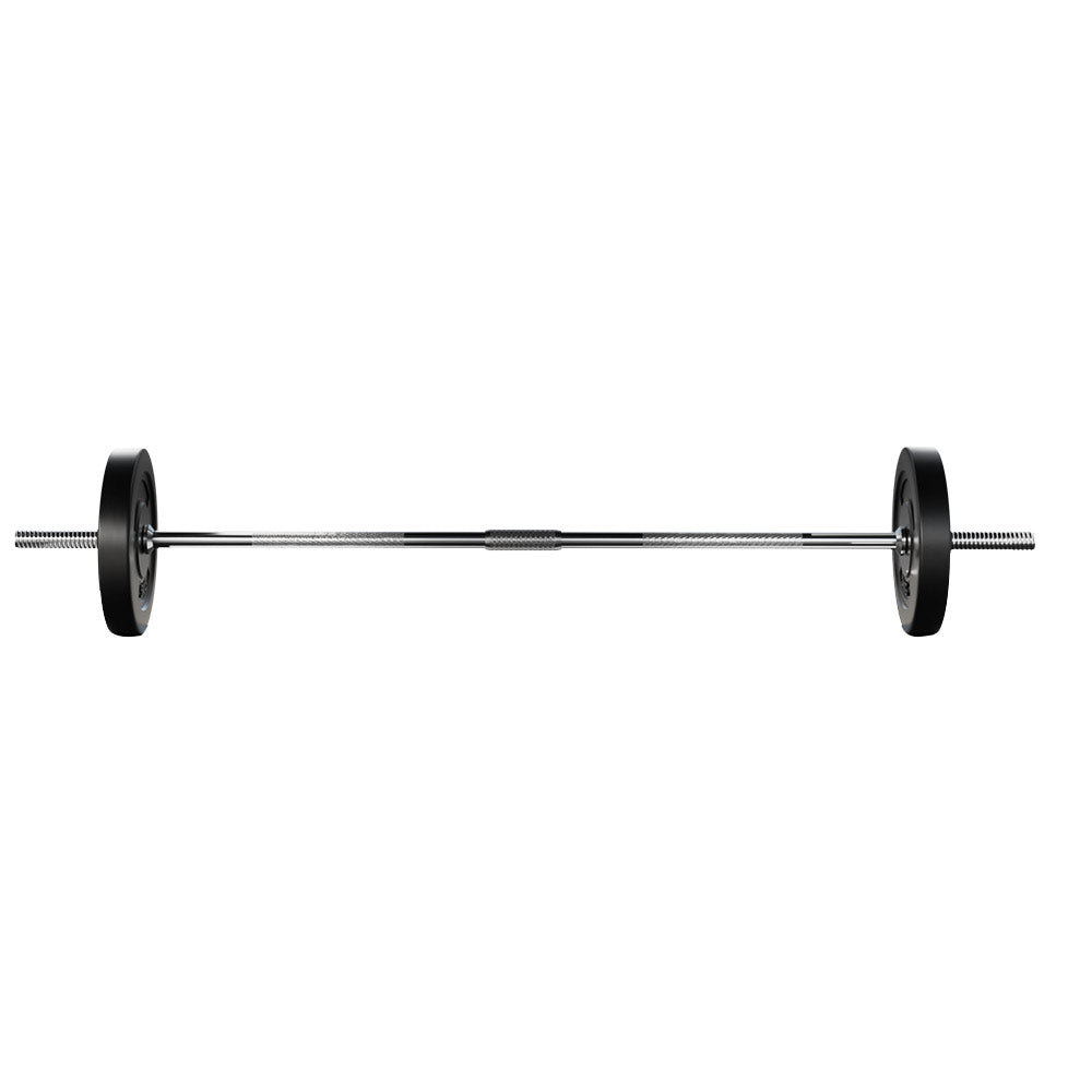 Everfit 18kg Barbell Set Weight Plates Bar Lifting Bench 168cm