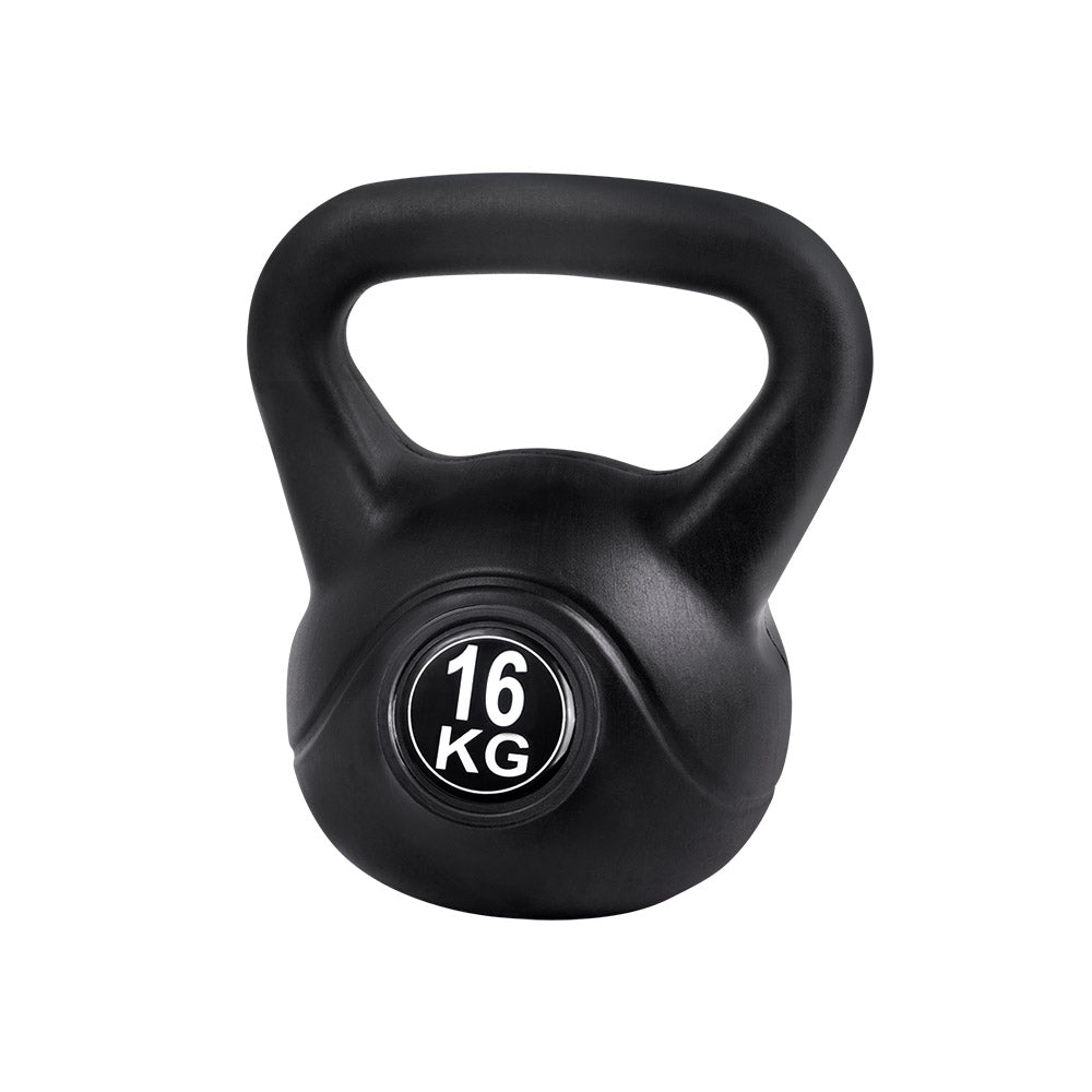 Everfit 16kg Kettlebell Set Weight Lifting Bench Dumbbells Kettle Bell Gym Home