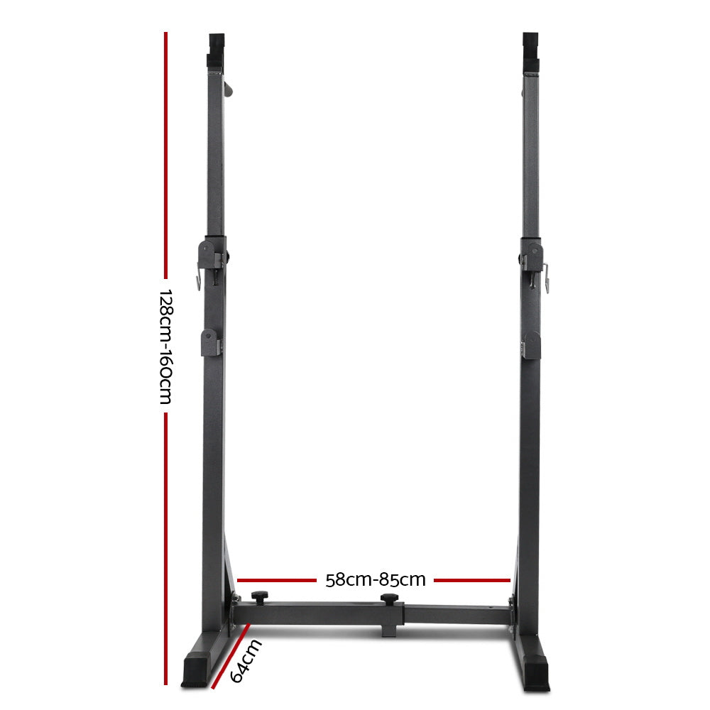 Everfit Weight Bench Adjustable Squat Rack Home Gym Equipment 300kg