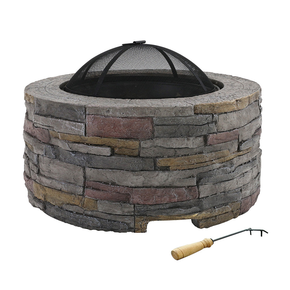 Grillz Fire Pit Table Round 70cm