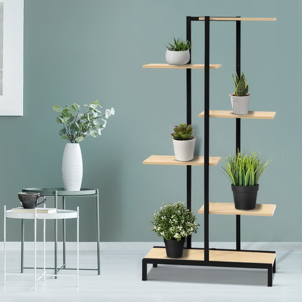 Artiss Plant Stand 6 Tier Metal Zigzag Flower Pot Shelf