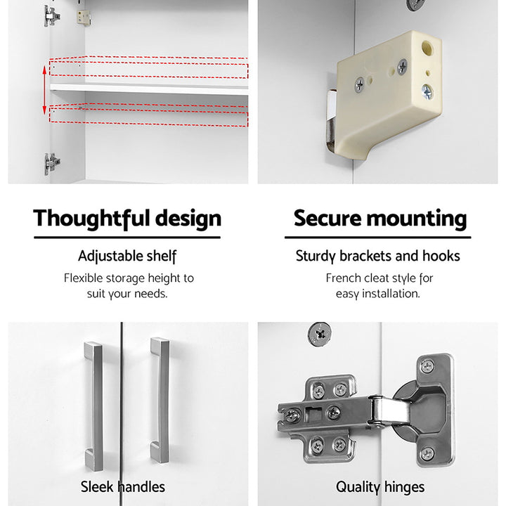 Cefito Bathroom Storage Cabinets 900mm Wall Mounted Medicine Cabinet Cupboard