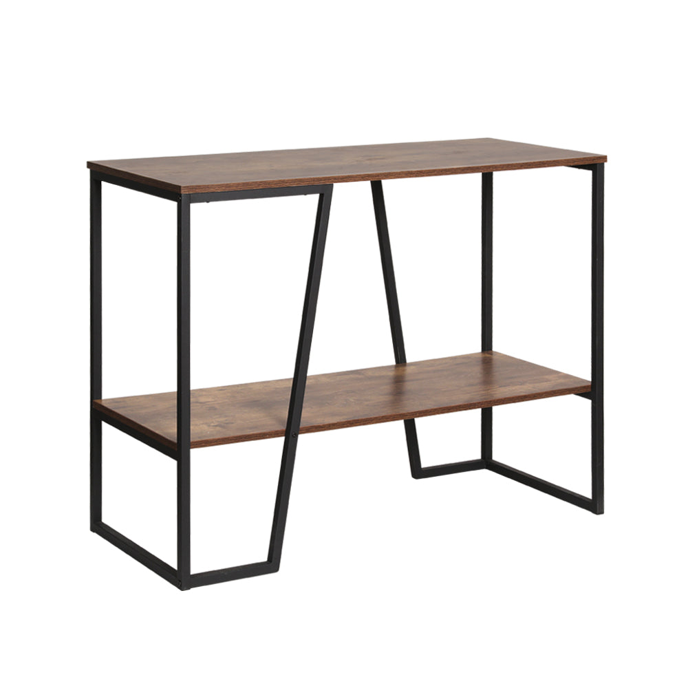 Artiss Console Table 106CM 2-tier Walnut Cora