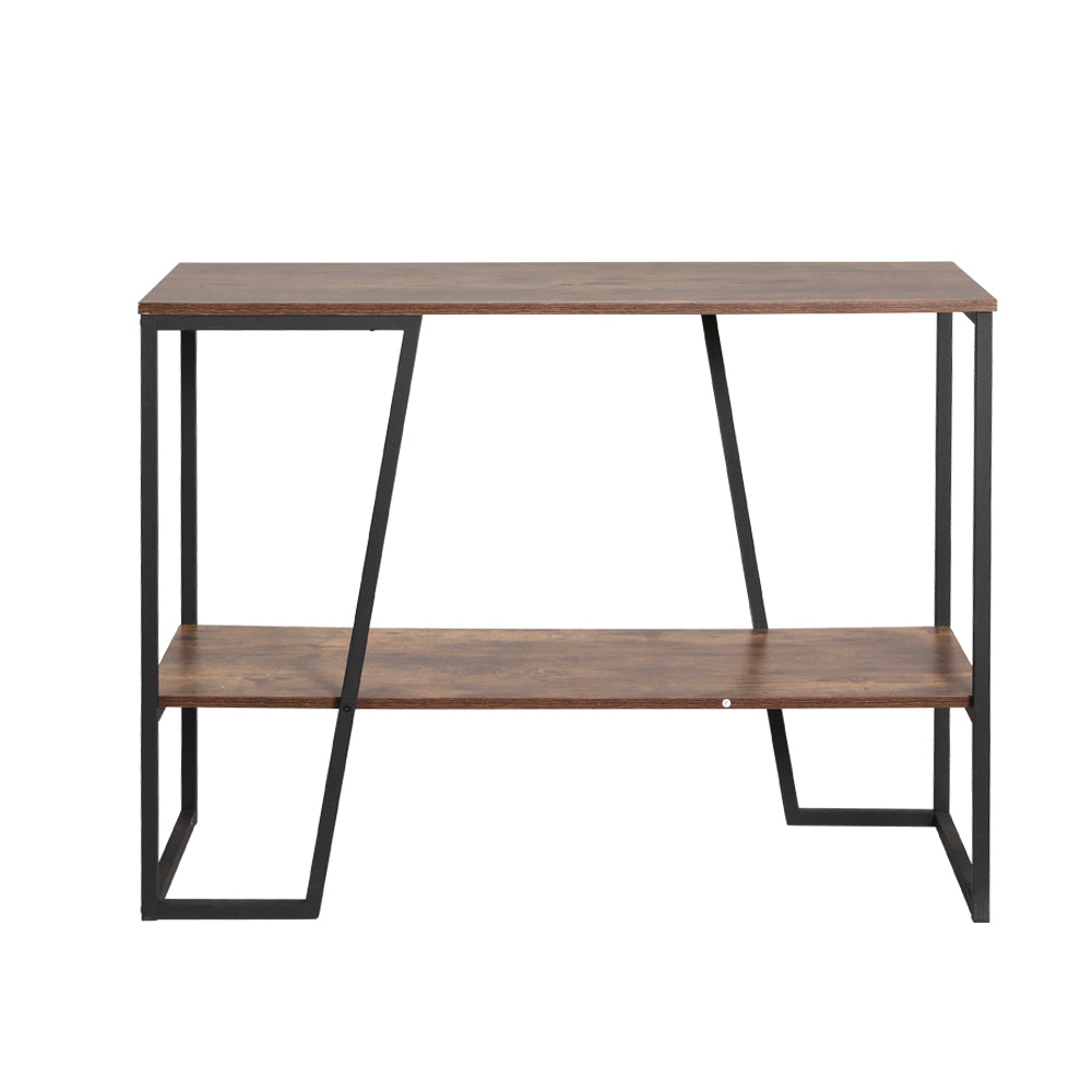 Artiss Console Table 106CM 2-tier Walnut Cora