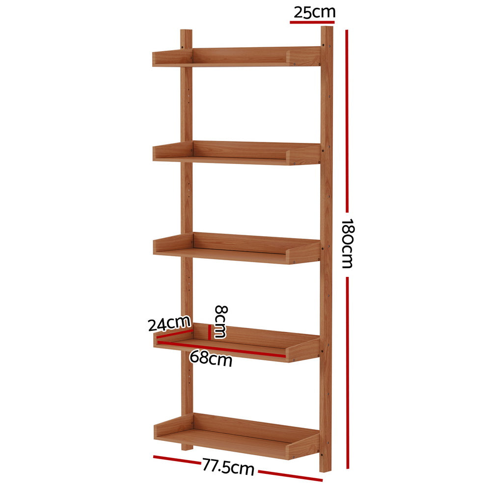 Artiss Bookshelf Floating Shelf  CAPIZ Oak