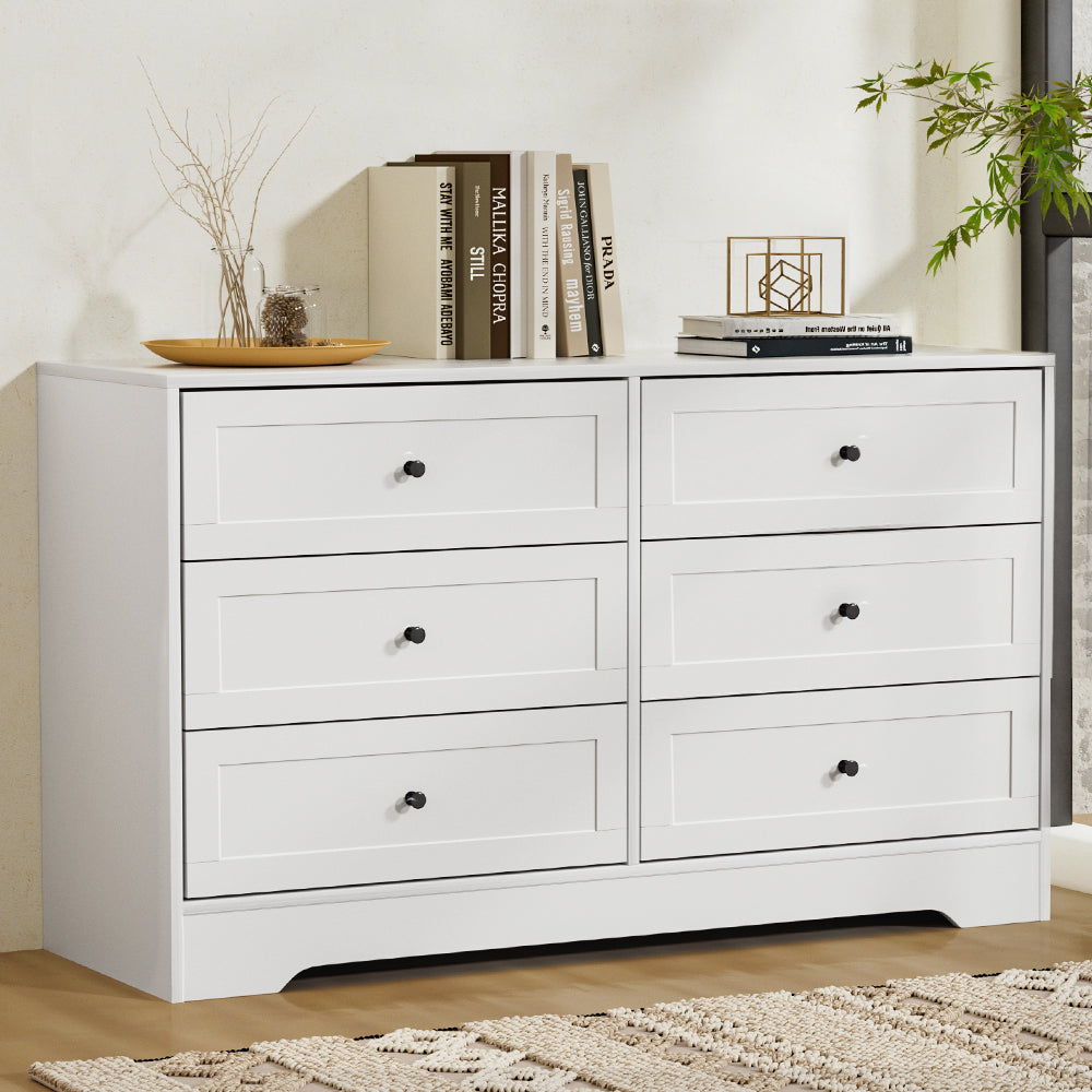 Artiss 6 Chest of Drawers - LEIF White