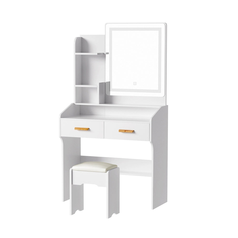 Artiss Dressing Table Set Stool Led White Doria