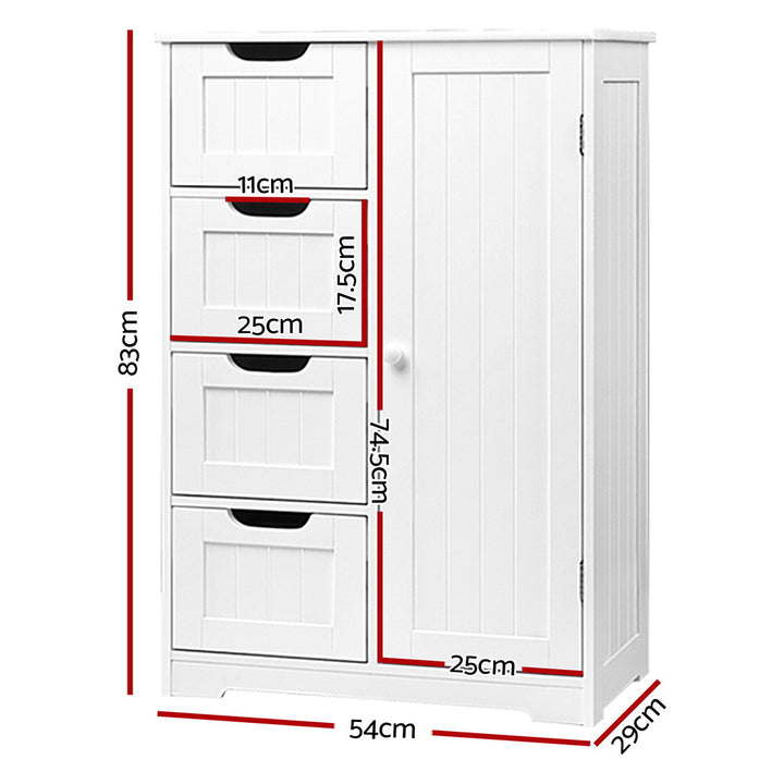 Artiss Bathroom Cabinet Storage Drawers White