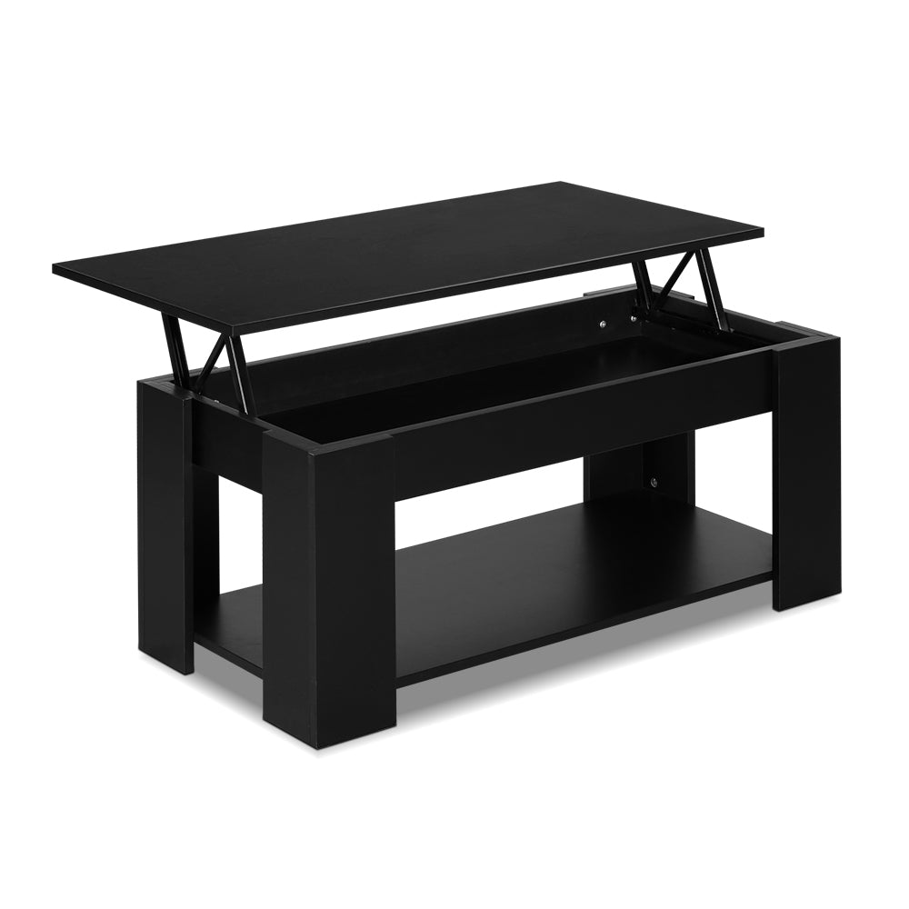 Artiss Coffee Table Lift-top Coffee Table Black