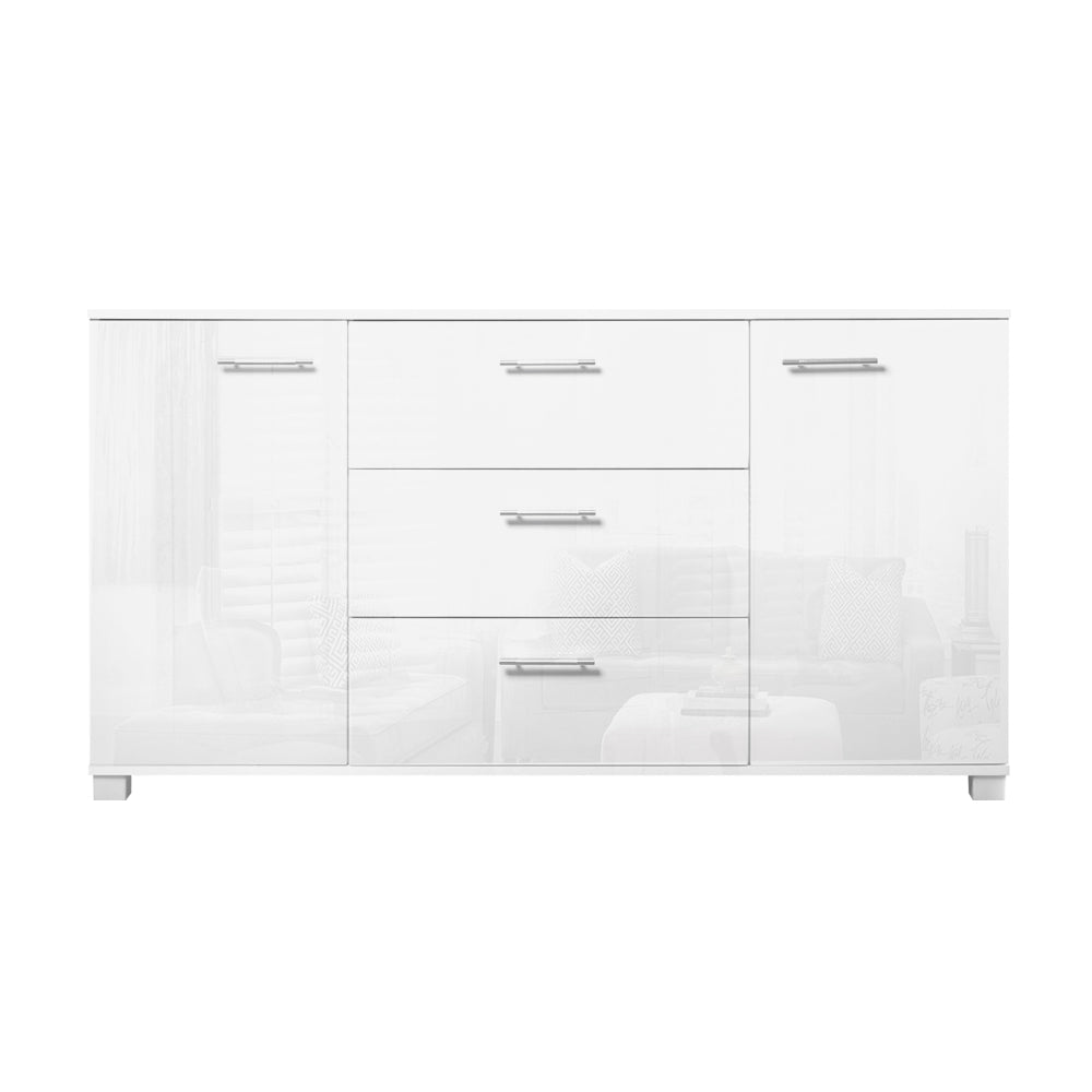 Artiss Buffet Sideboard High Gloss - White