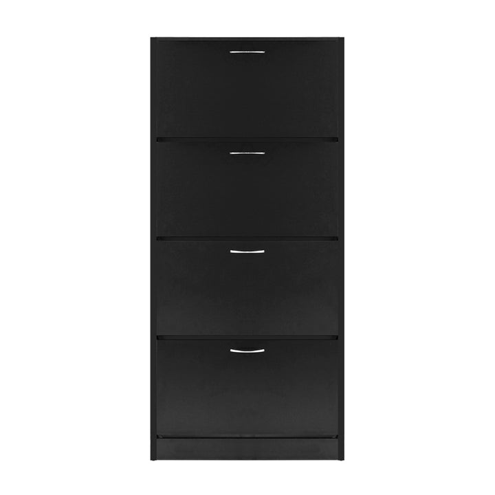 Artiss Shoe Rack Cabinet 60 Pairs 4 Doors - Black