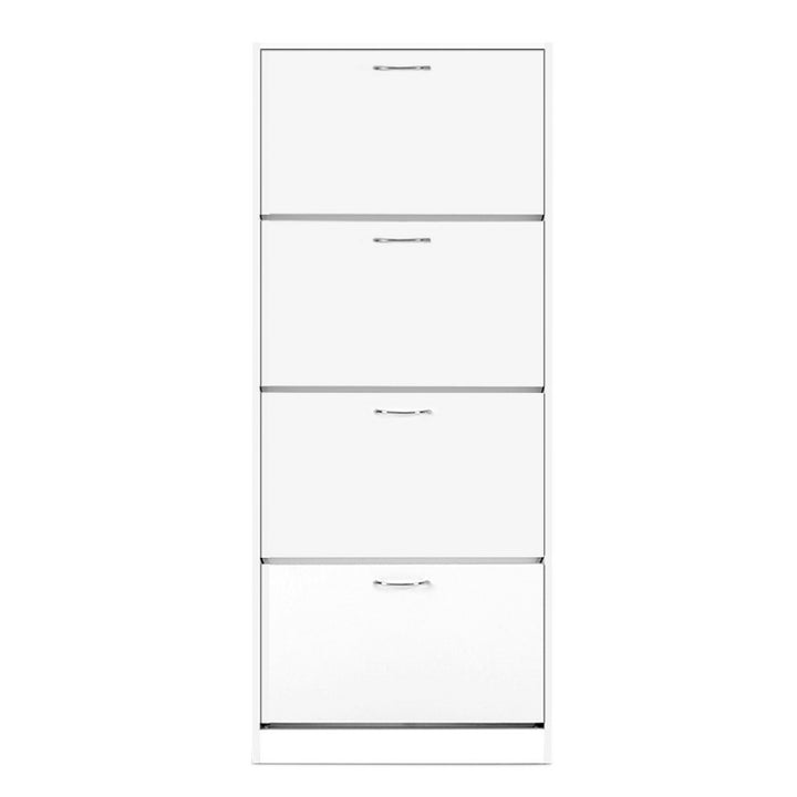 Artiss Shoe Rack Cabinet 60 Pairs 4 Doors - White