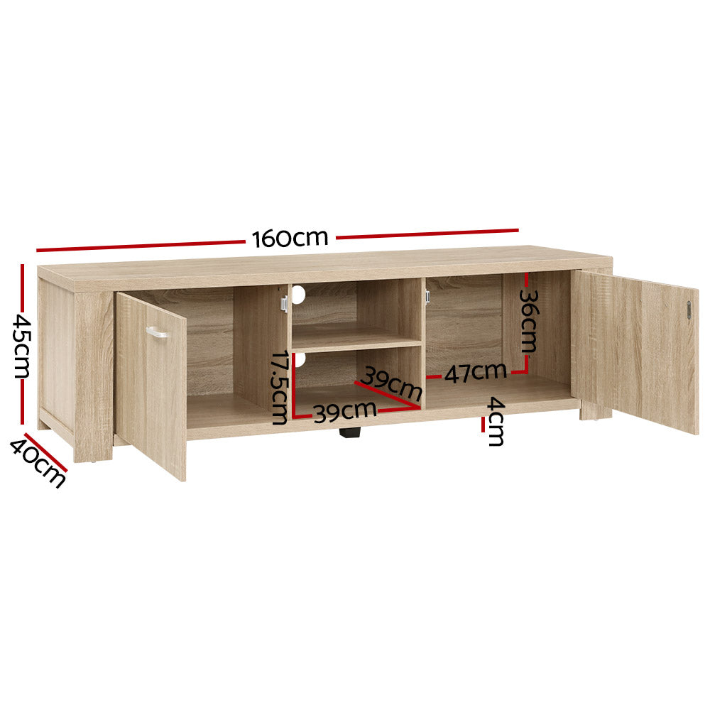 Artiss TV Cabinet Entertainment Unit 160cm Pine Maxi