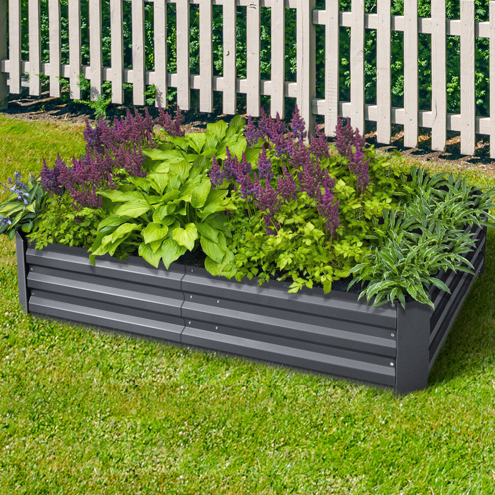 Green Fingers Garden Bed 150x90cm Planter Box Raised Container Galvanised Steel