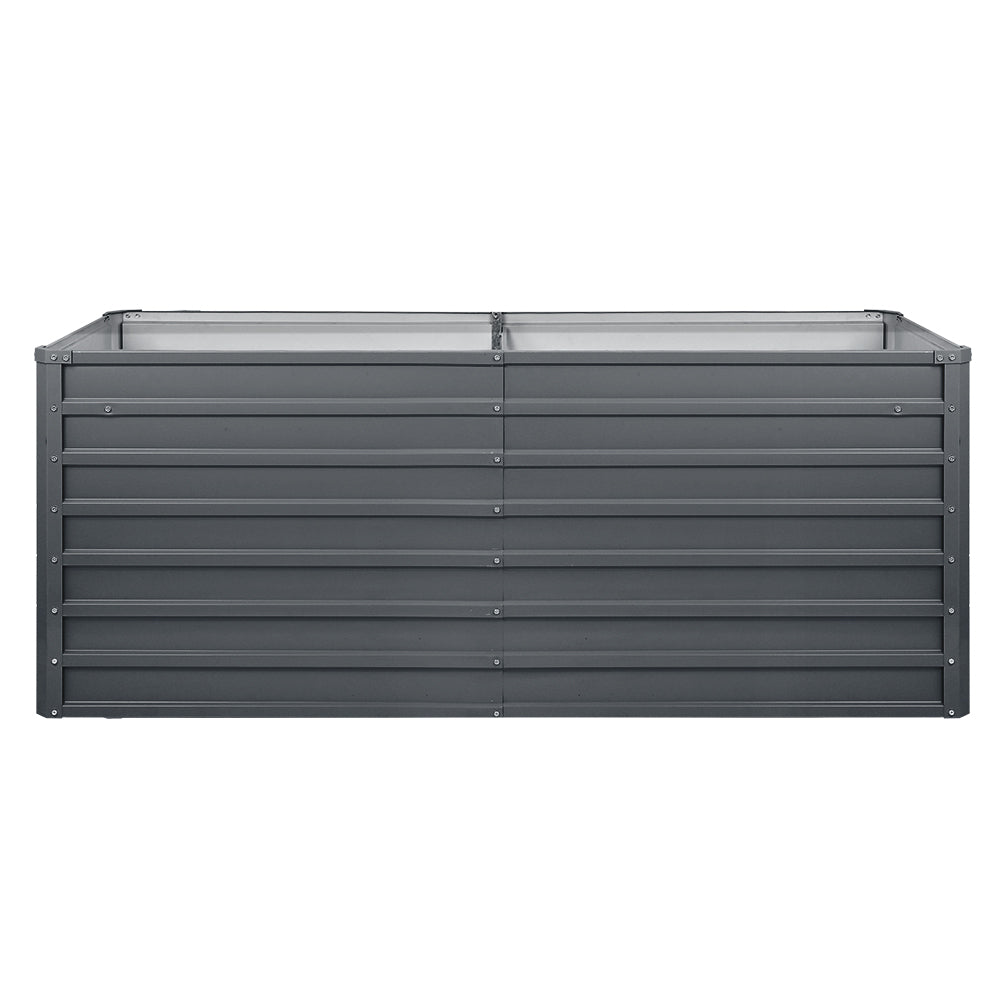 Green Fingers Garden Bed 240x80x77cm Planter Box Raised Container Galvanised Herb