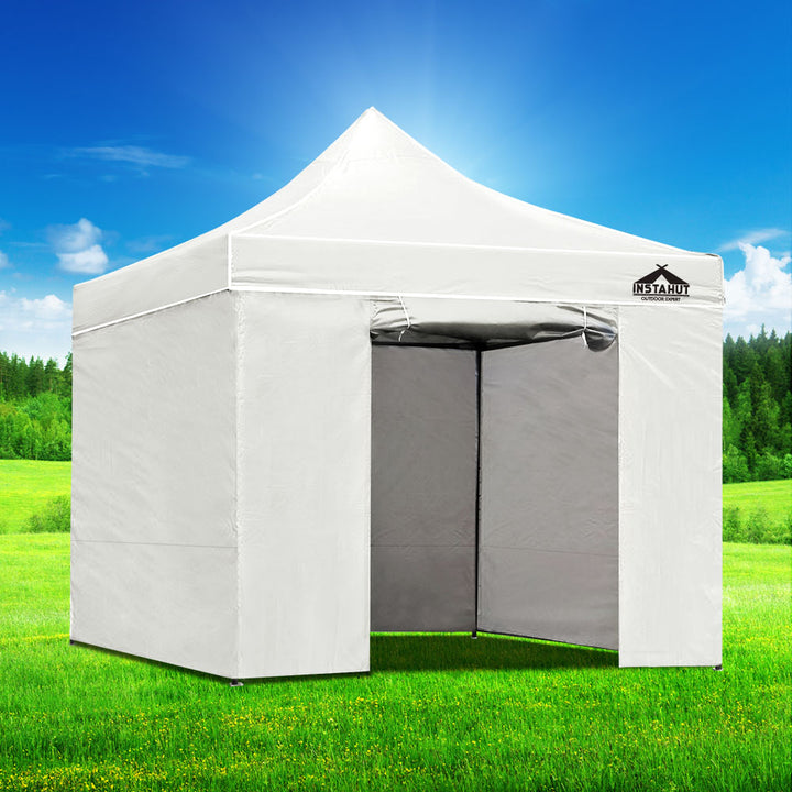 Instahut Gazebo Pop Up Marquee 3x3 Folding Tent Wedding Gazebos 500D White