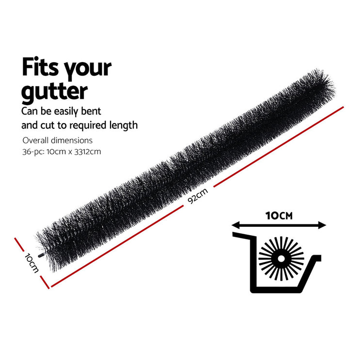 Gardeon Gutter Guard Brush 32M 92X10cm 36PCS