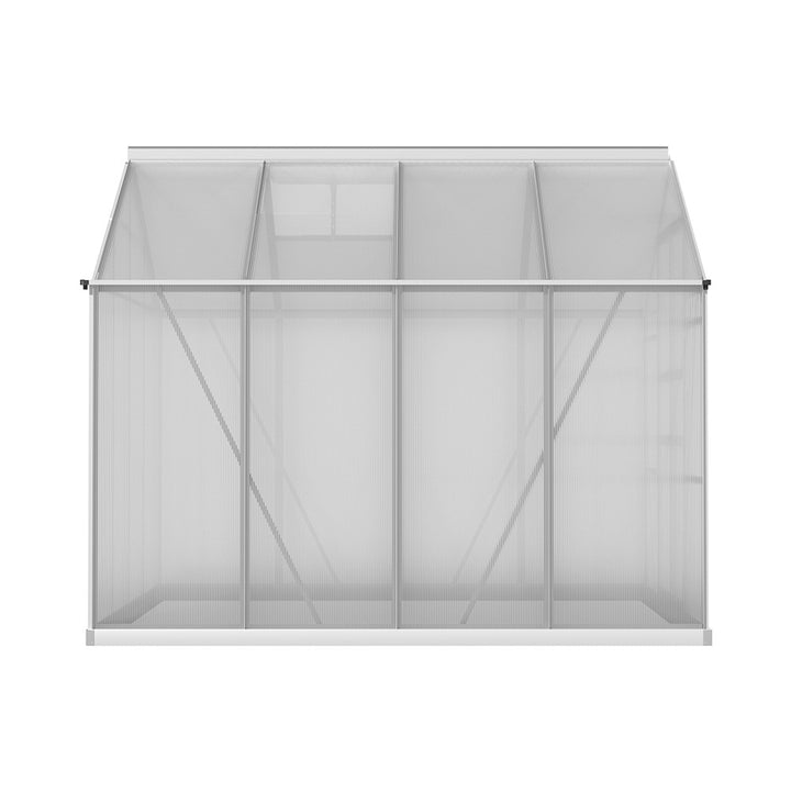 Greenfingers Greenhouse 2.42x2.5x2.26M Aluminium Double Doors Green House Garden Shed