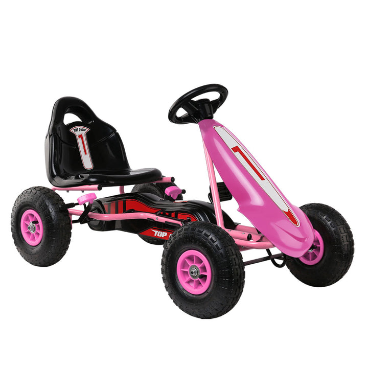 Rigo Kids Pedal Go Kart Ride On Toys Racing Car Adjustable Seat Pink