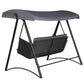 Gardeon Outdoor Swing Chair Garden Bench Furniture Canopy 3 Seater Rattan Grey