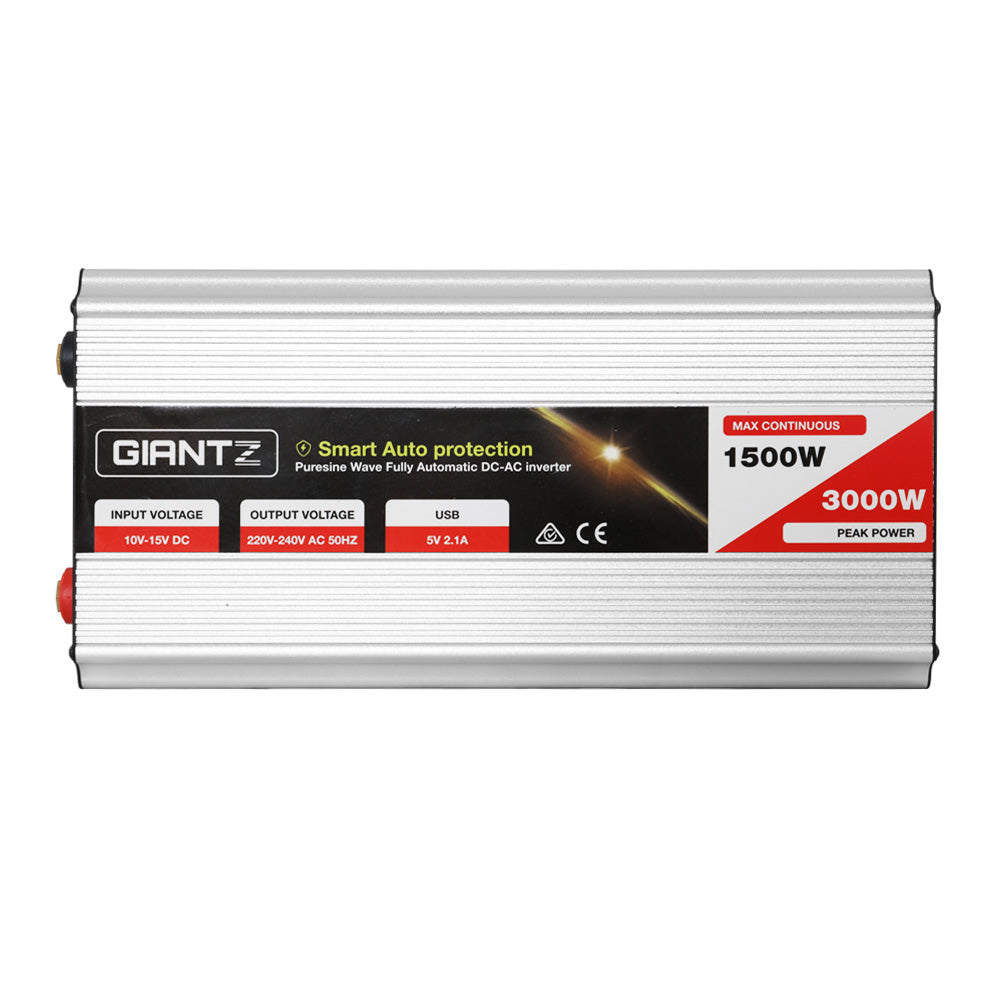 Giantz 1500W Puresine Wave DC-AC Power Inverter