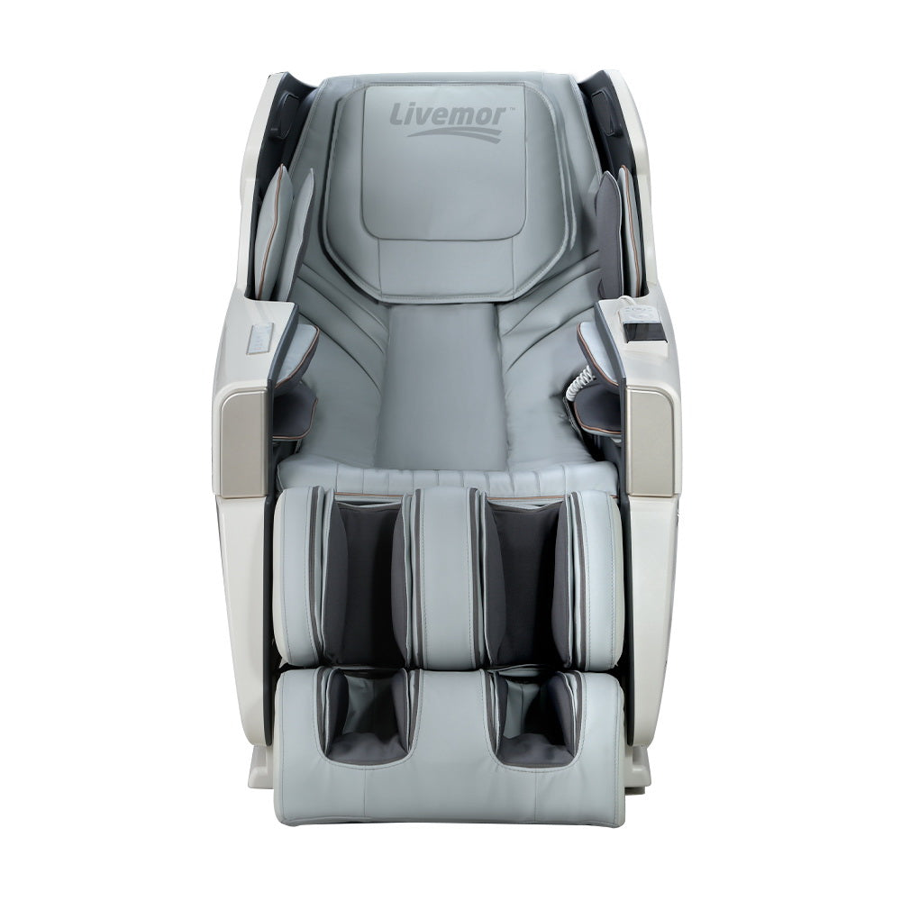 Livemor Massage Chair Electric Recliner Massager White Varitas