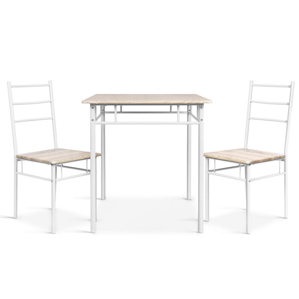 Artiss Dining Table And Chairs Set fo 3 Oak