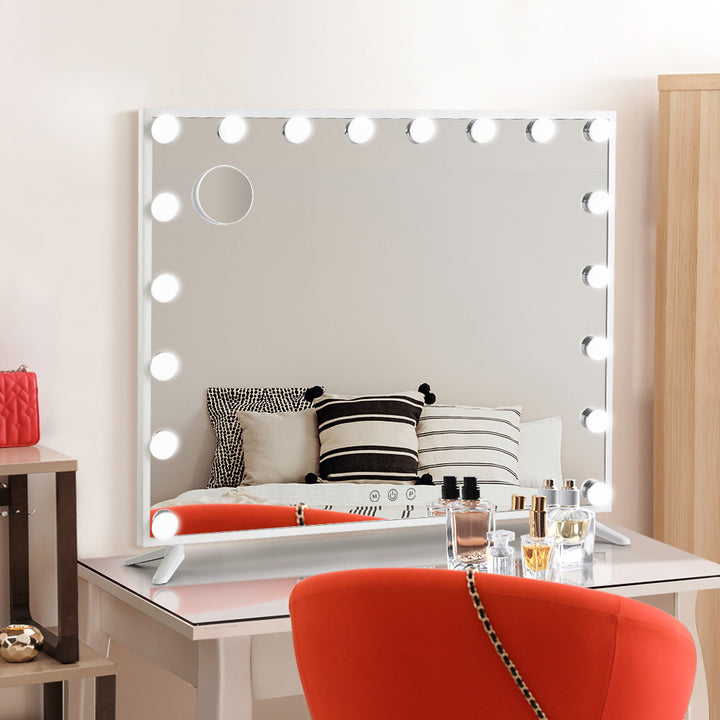 80x65cm Embellir Makeup Mirror Hollywood Vanity with LED Light White Frame