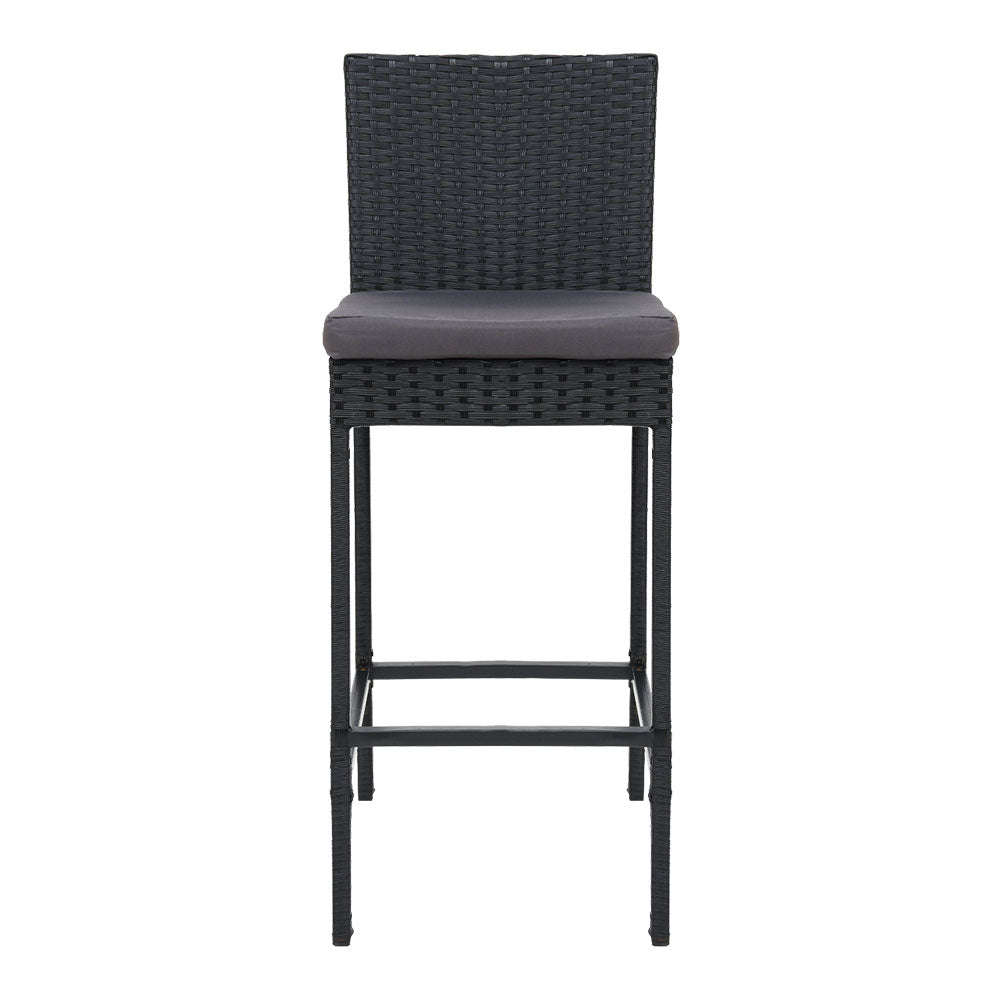 Gardeon 4-Piece Outdoor Bar Stools Dining Chair Bar Stools Rattan Furniture