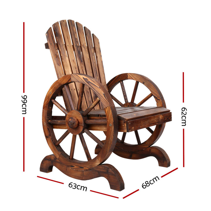 Gardeon Wooden Wagon Chair Outdoor