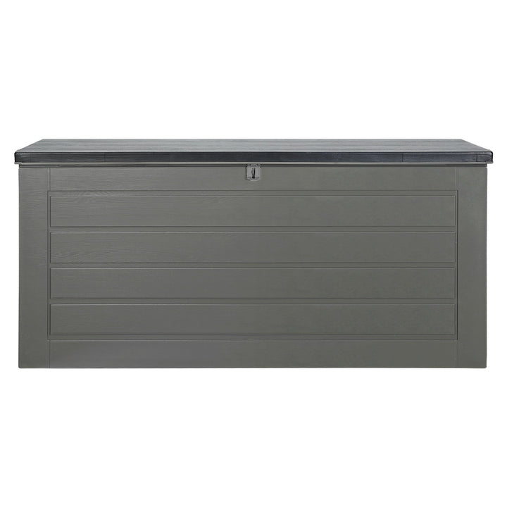 Gardeon Outdoor Storage Box 680L Container Lockable Garden Bench Tool Shed Black