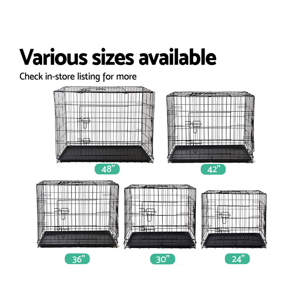 i.Pet 24" Dog Cage Crate Kennel 3 Doors