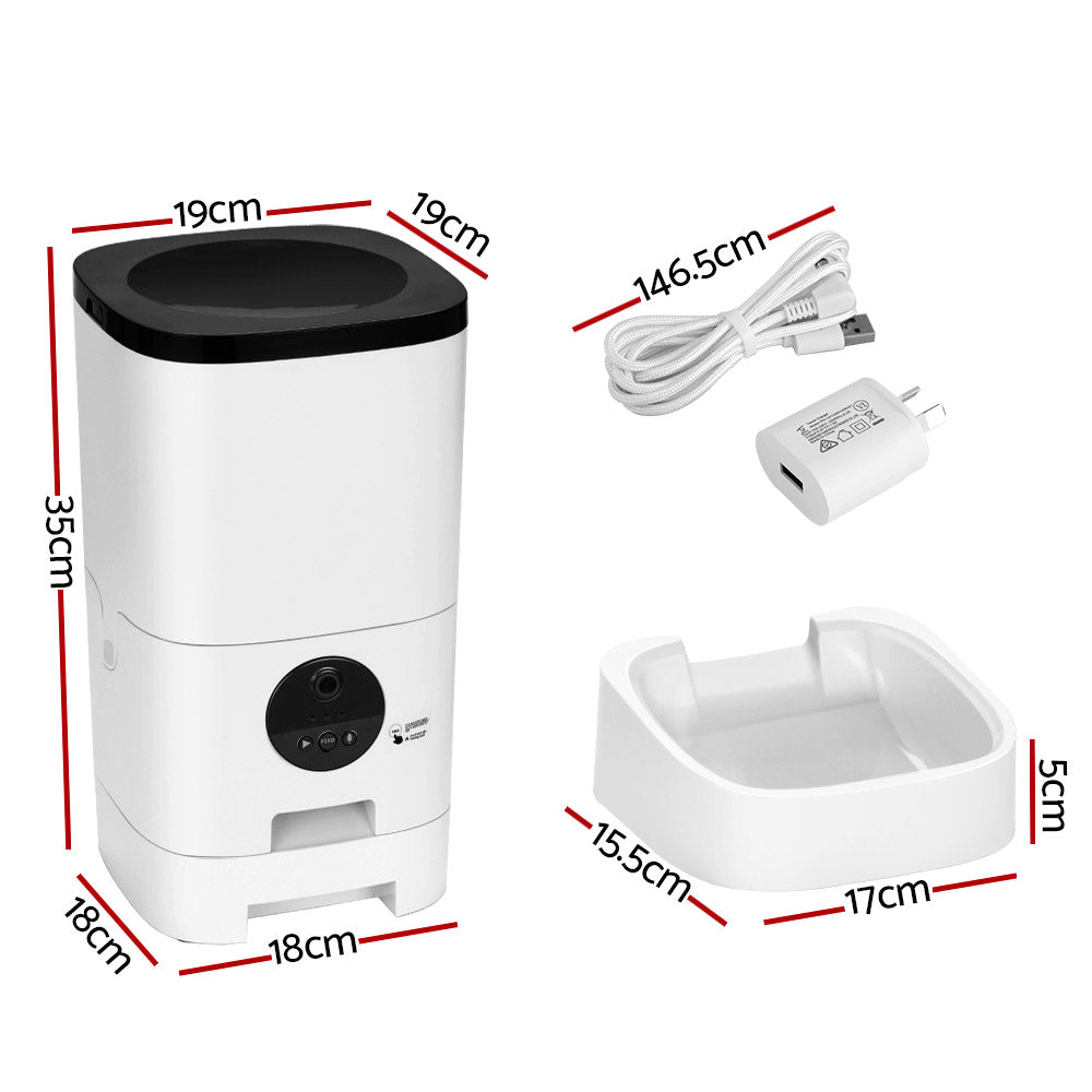 i.Pet Automatic Pet Feeder 6L Wifi Camera Dog Cat Smart Food Dispenser Timer