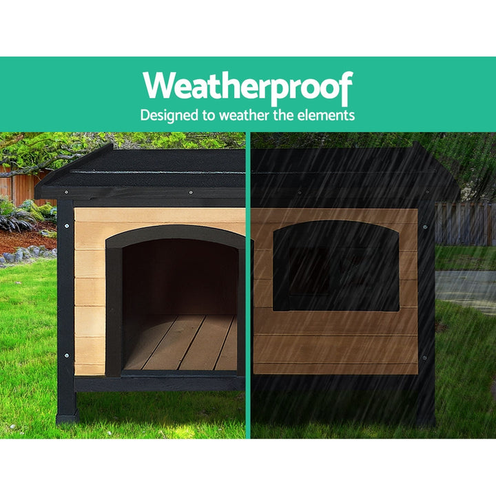 i.Pet Dog Kennel Extra Large Wooden Outdoor Indoor Puppy Pet House Cabin Crate Weatherproof