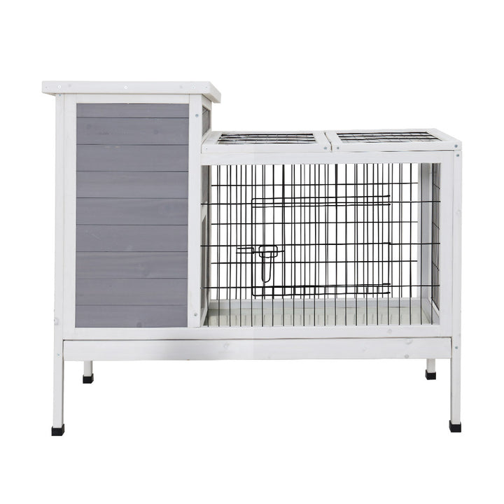 i.Pet Rabbit Hutch 97cm x 49cm x 86cm Chicken Coop Large Run Wooden Outdoor Cage House