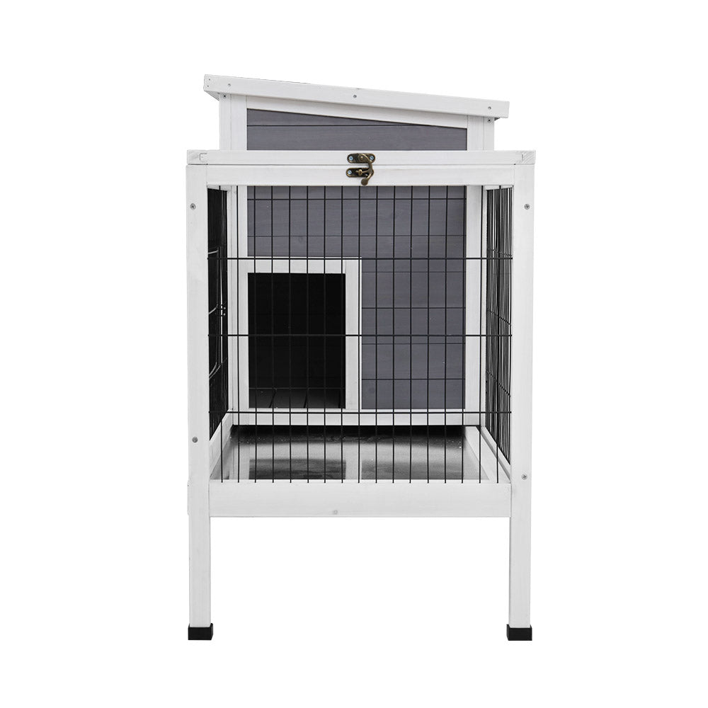 i.Pet Rabbit Hutch 97cm x 49cm x 86cm Chicken Coop Large Run Wooden Outdoor Cage House