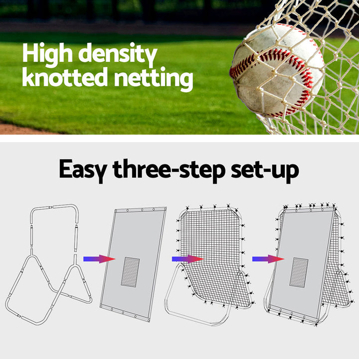 Everfit Baseball Net Rebound Pitching Kit Target Hitter 2 in 1 Training Aid