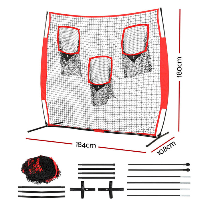 Everfit 1.8m Football Soccer Net Portable Goal Net Training 3 Target Zone