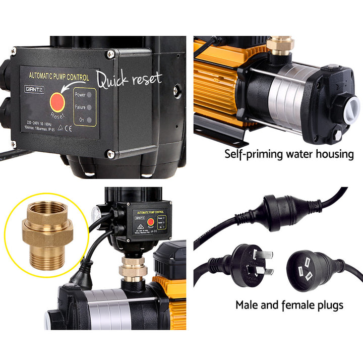 Giantz Garden Water Pump High Pressure 2000W Multi Stage Tank Rain Irrigation Black