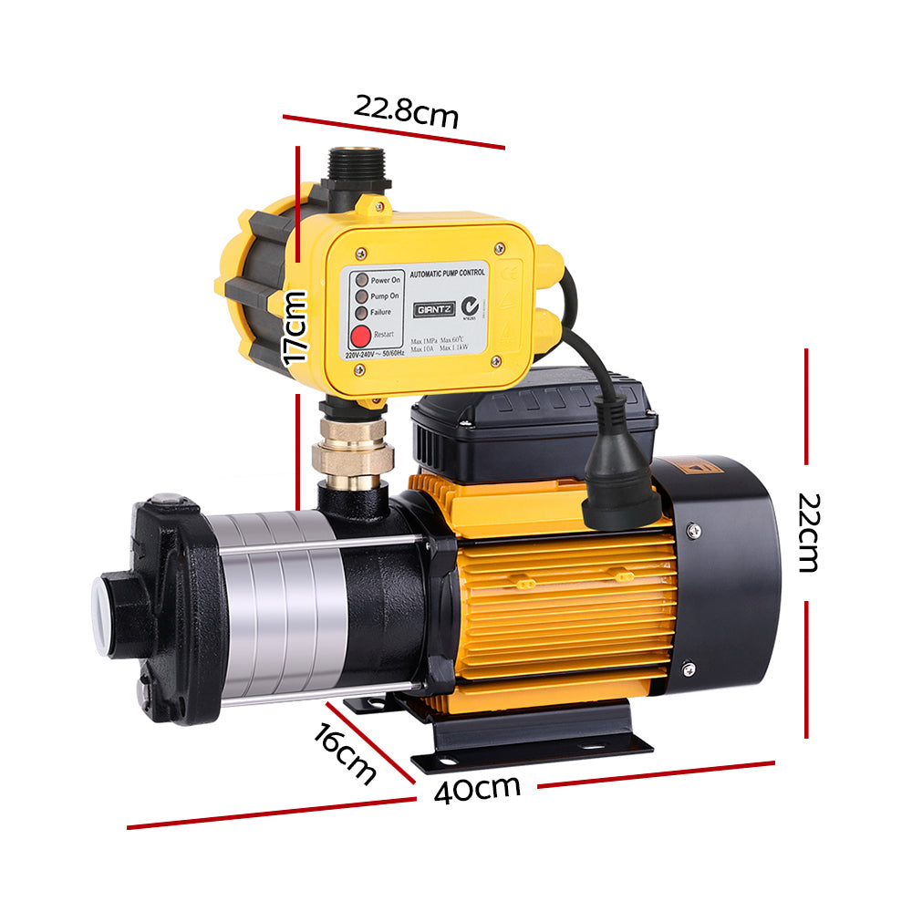 Giantz Garden Water Pump High Pressure 2000W Multi Stage Tank Rain Irrigation Yellow