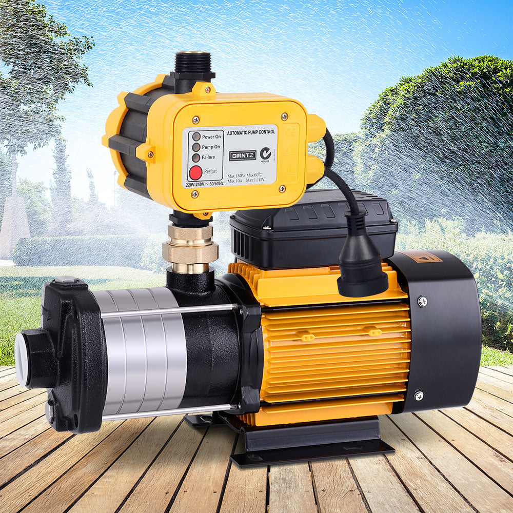 Giantz Garden Water Pump High Pressure 2000W Multi Stage Tank Rain Irrigation Yellow