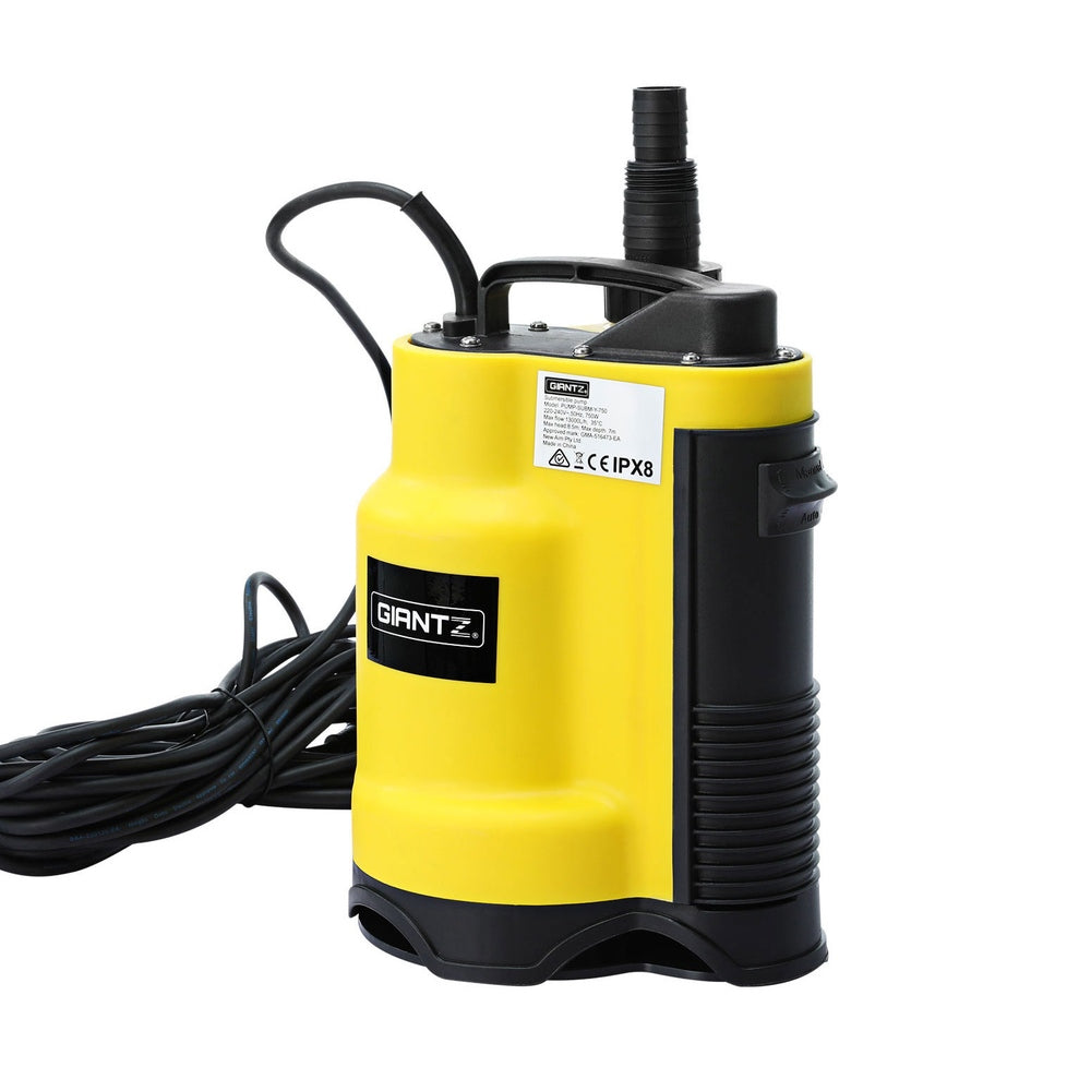 Giantz Garden Water Submersible Pump 750W Dirty Bore Sewerage Tank Well Steel