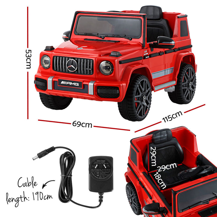 Kids Electric Ride On Car Mercedes-Benz Licensed AMG G63 Toy Cars Remote Red