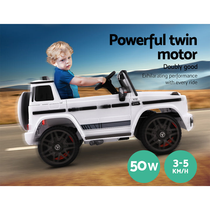 Kids Electric Ride On Car Mercedes-Benz Licensed AMG G63 Toy Cars Remote White