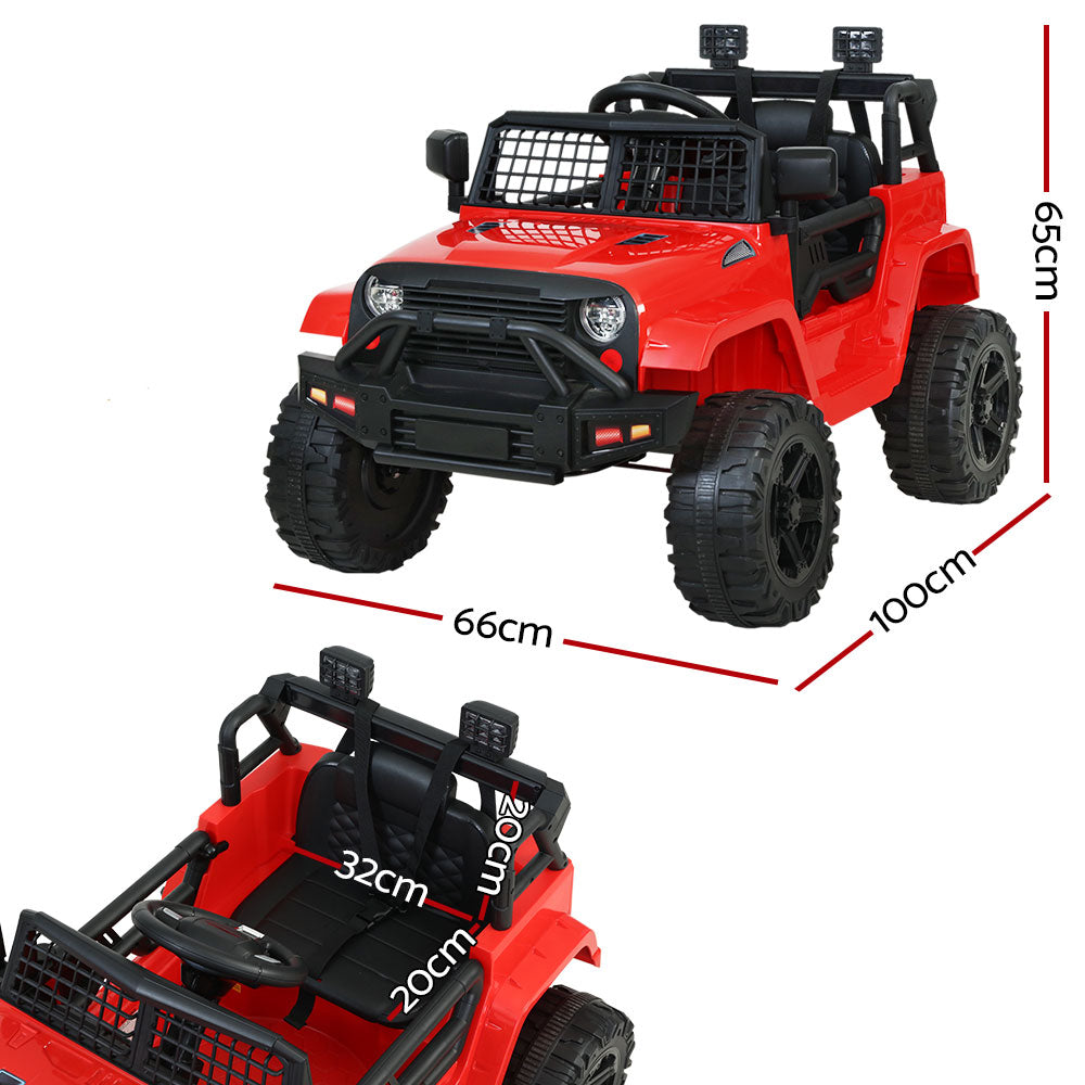 Rigo Kids Electric Ride On Car Jeep Toy Cars Remote 12V Red